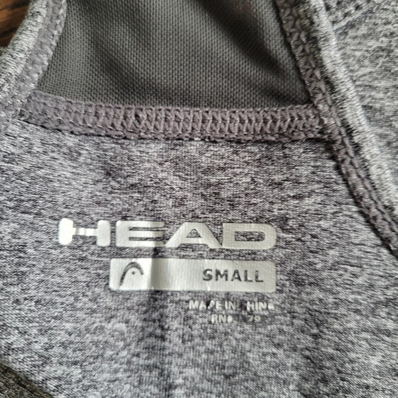 Head Heather Gray and Black Mesh Activewear Sports Bra Size Women's Small - Picture 9 of 9